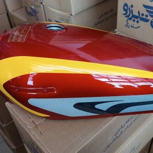 باک موتور سیکلت هوندا 125 رنگ زرشکی خط زرد